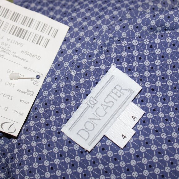 Doncaster Blue Rayon Peasant Blouse Size 4 NWT - Picture 5 of 5